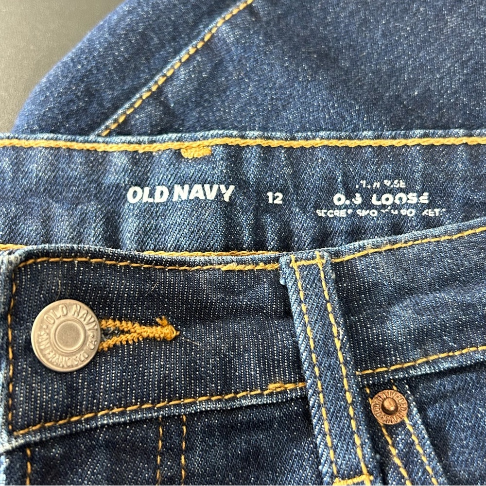 Old Navy Women's High Rise O.G. Loose Relaxed Fit Blue Jeans Denim Size 12 - Picture 3 of 7